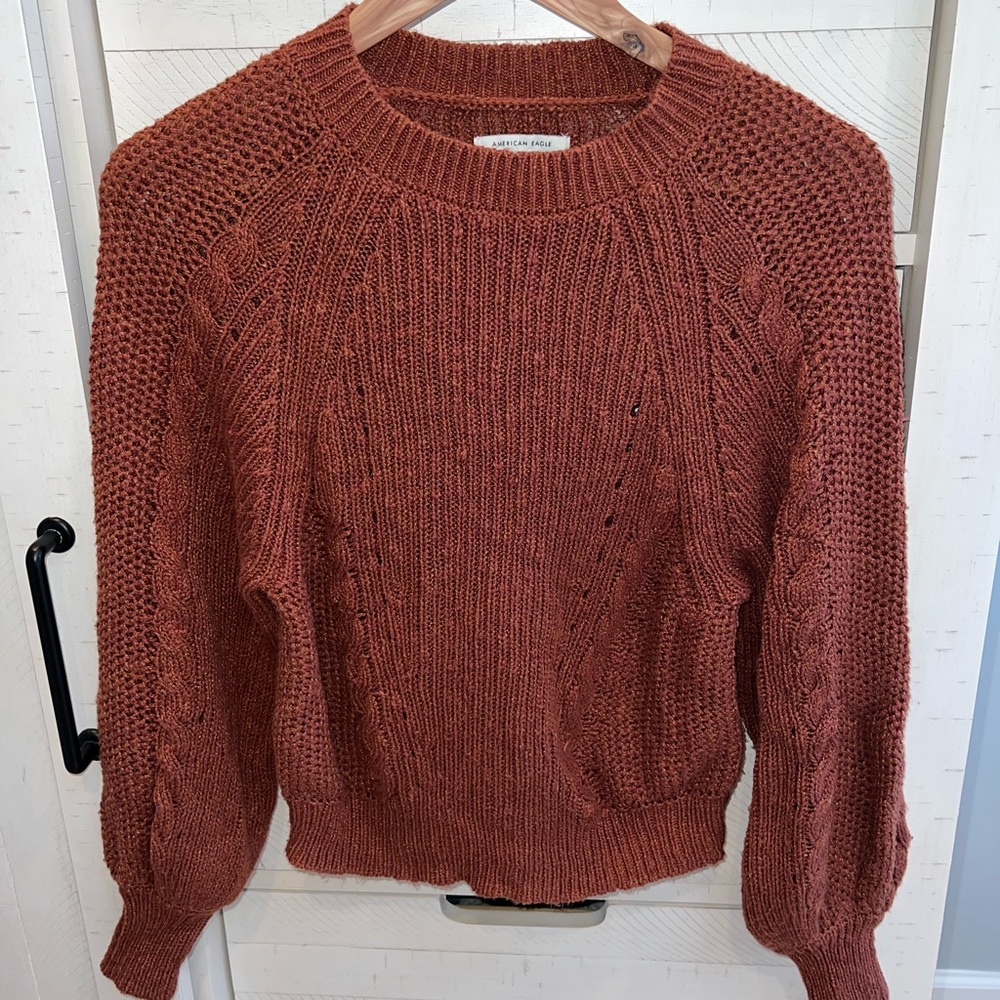 American Eagle - Orange/Auburn Knit Sweater